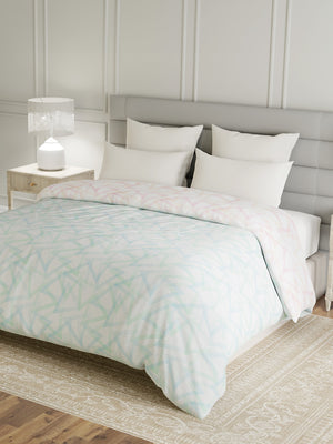 100% Cotton Double Reversible Comforter, 144 TC Printed, Lumina Floret Collection
