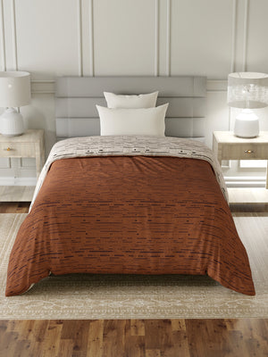 100% Cotton Single Reversible Comforter, 144 TC Printed, Lumina Floret Collection