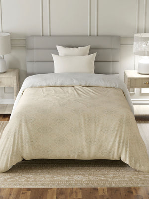 100% Cotton Single Reversible Comforter, 144 TC Printed, Lumina Floret Collection