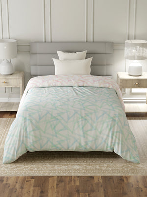 100% Cotton Single Reversible Comforter, 144 TC Printed, Lumina Floret Collection