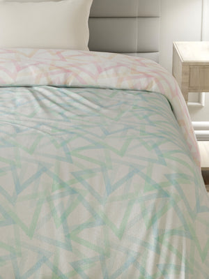 100% Cotton Single Reversible Comforter, 144 TC Printed, Lumina Floret Collection