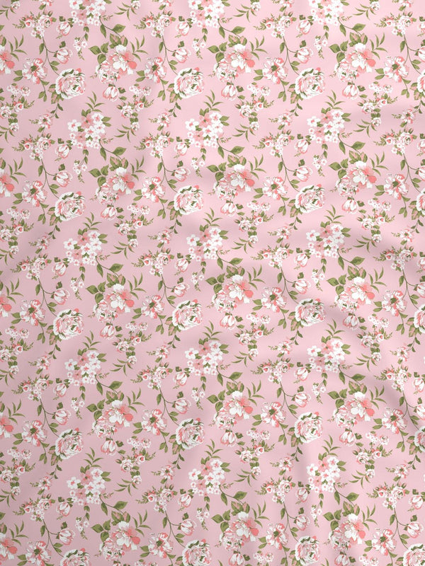 100% Cotton Double Bedsheet Set, 144 TC Printed, Lumina Floret Collection