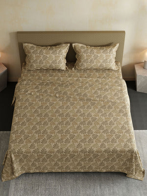 100% Cotton Double Bedsheet Set, 144 TC Printed, Lumina Floret Collection