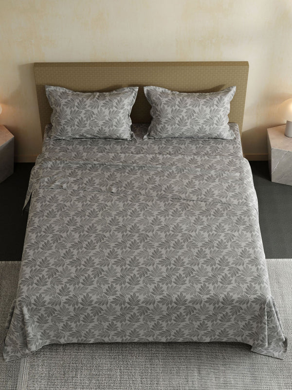 100% Cotton Double Bedsheet Set, 144 TC Printed, Lumina Floret Collection