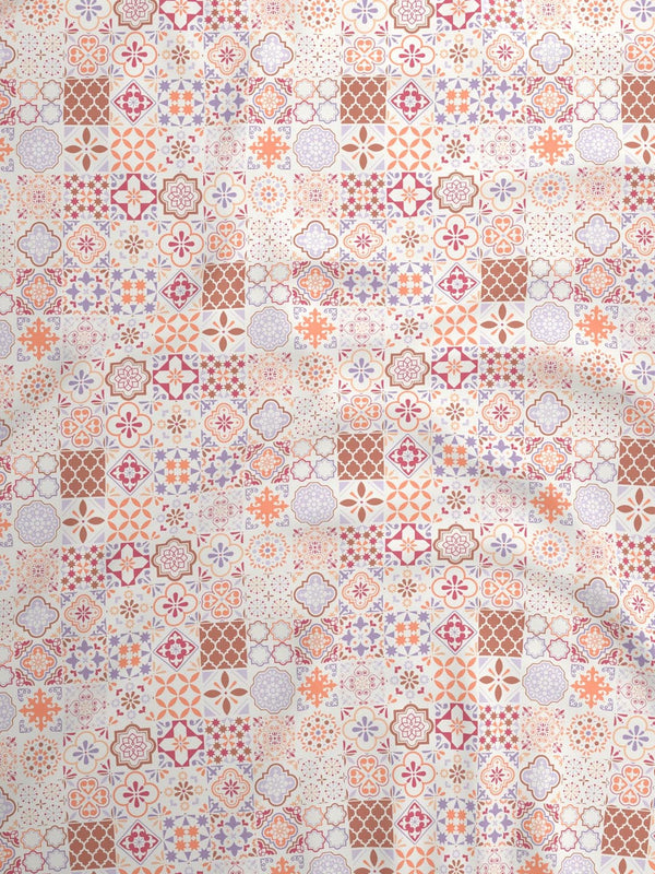 100% Cotton Double Bedsheet Set, 144 TC Printed, Lumina Floret Collection