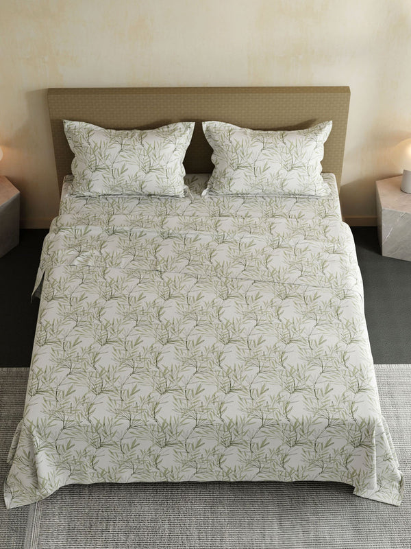 100% Cotton Double Bedsheet Set, 144 TC Printed, Lumina Floret Collection