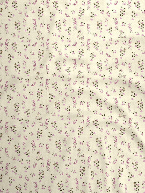 100% Cotton Double Bedsheet Set, 144 TC Printed, Lumina Floret Collection