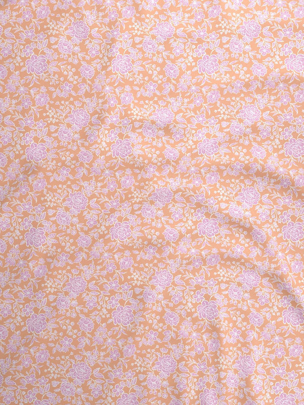 100% Cotton Double Bedsheet Set, 144 TC Printed, Lumina Floret Collection
