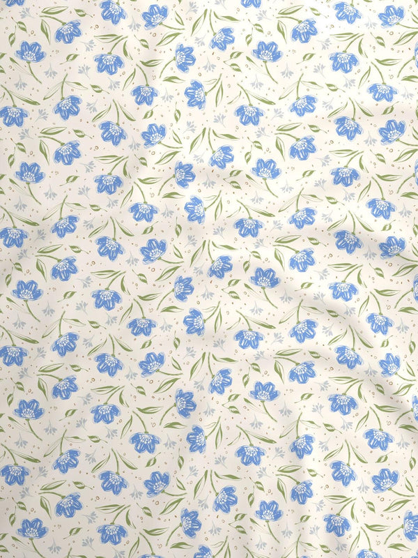 100% Cotton Double Bedsheet Set, 144 TC Printed, Lumina Floret Collection