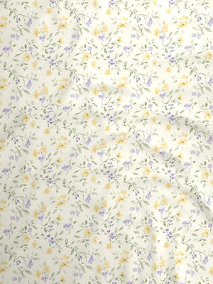 100% Cotton Double Bedsheet Set, 144 TC Printed, Lumina Floret Collection