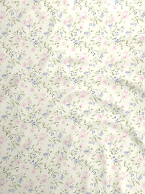 100% Cotton Double Bedsheet Set, 144 TC Printed, Lumina Floret Collection