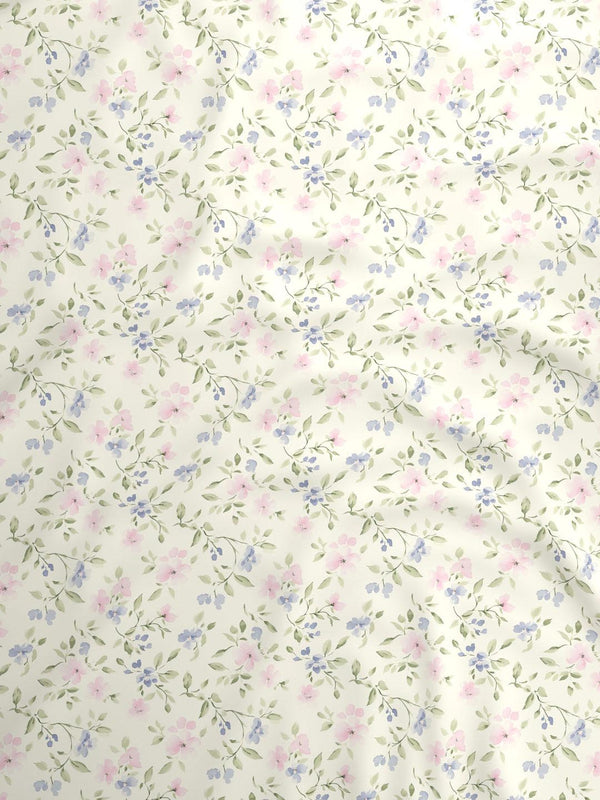 100% Cotton Double Bedsheet Set, 144 TC Printed, Lumina Floret Collection