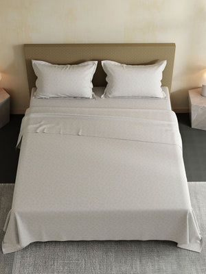 100% Cotton Double Bedsheet Set, 144 TC Printed, Lumina Floret Collection