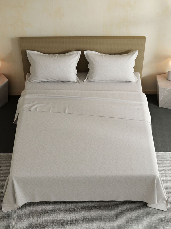100% Cotton Double Bedsheet Set, 144 TC Printed, Lumina Floret Collection