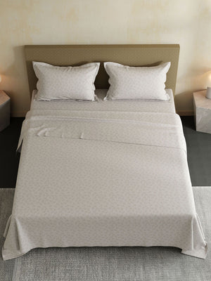 100% Cotton Double Bedsheet Set, 144 TC Printed, Lumina Floret Collection