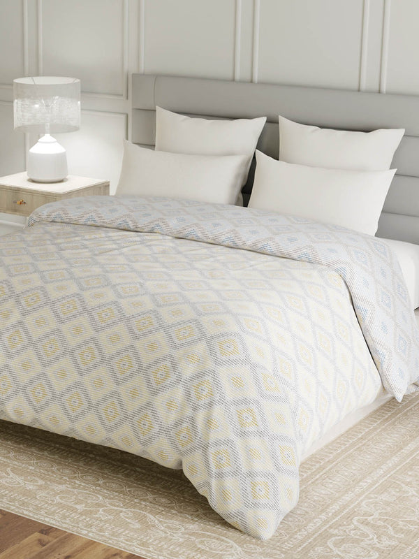 100% Cotton Double Reversible Comforter, 144 TC Printed, Lumina Floret Collection