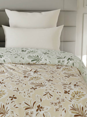 100% Cotton Double Reversible Comforter, 144 TC Printed, Lumina Floret Collection