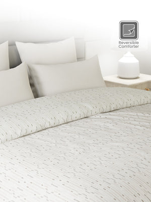 100% Cotton Double Reversible Comforter, 144 TC Printed, Lumina Floret Collection