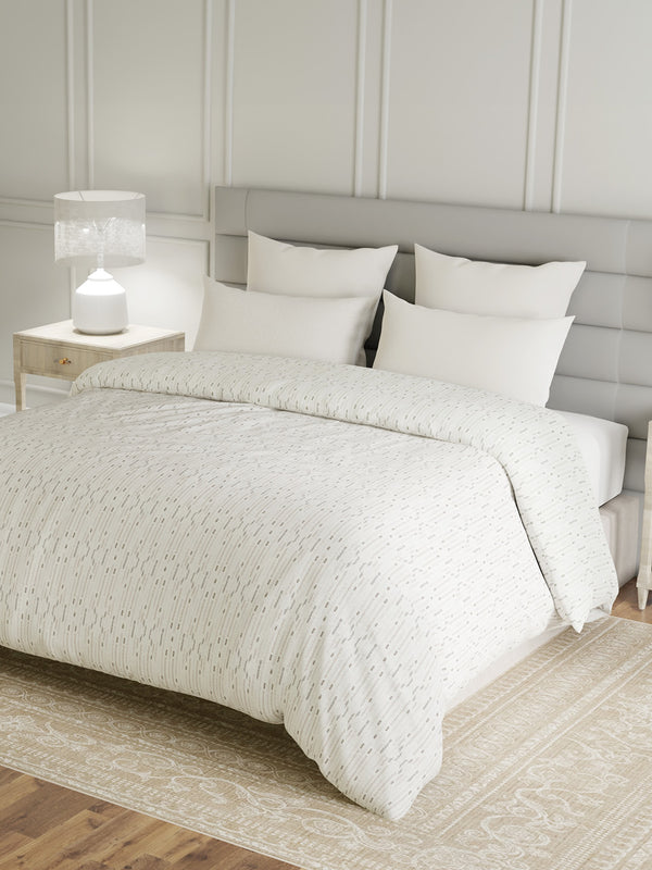 100% Cotton Double Reversible Comforter, 144 TC Printed, Lumina Floret Collection