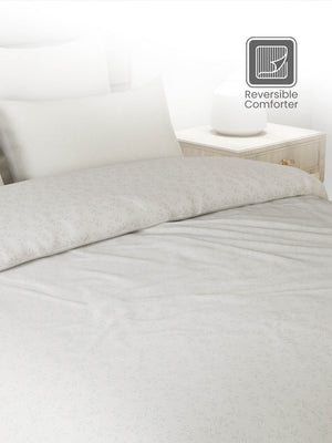 100% Cotton Double Reversible Comforter, 144 TC Printed, Lumina Floret Collection