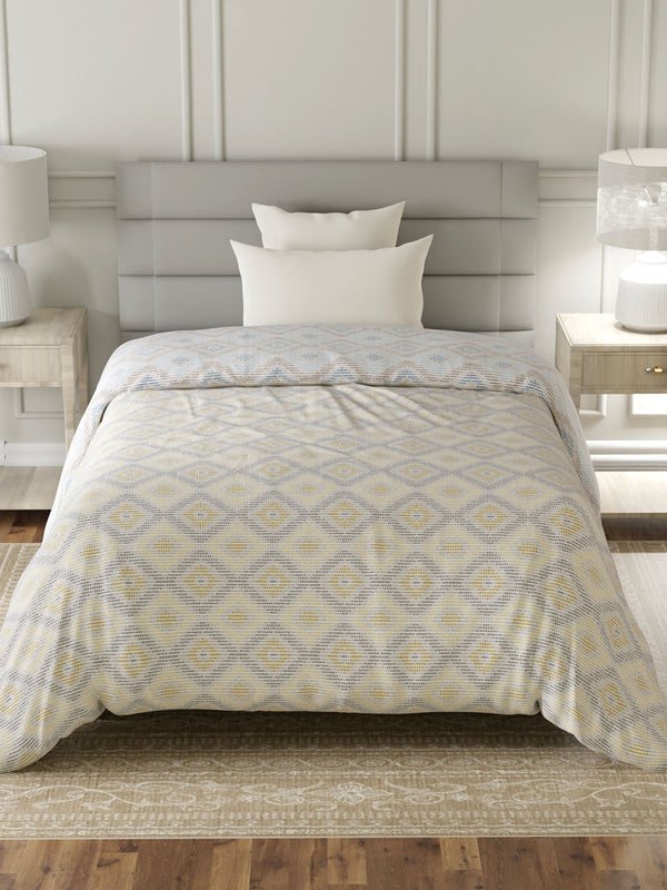 100% Cotton Single Reversible Comforter, 144 TC Printed, Lumina Floret Collection