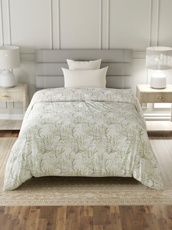 100% Cotton Single Reversible Comforter, 144 TC Printed, Lumina Floret Collection