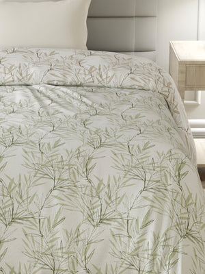 100% Cotton Single Reversible Comforter, 144 TC Printed, Lumina Floret Collection