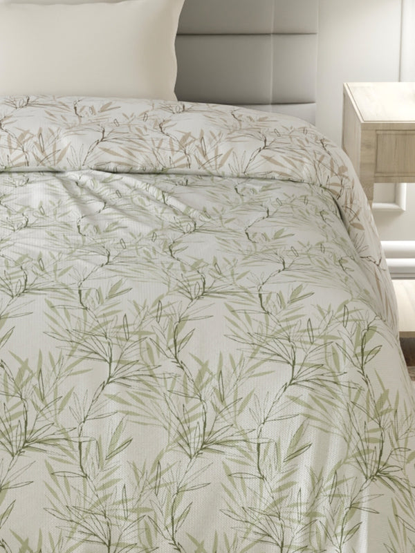 100% Cotton Single Reversible Comforter, 144 TC Printed, Lumina Floret Collection