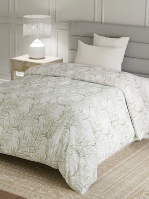 100% Cotton Single Reversible Comforter, 144 TC Printed, Lumina Floret Collection