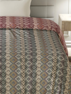 100% Cotton Single Reversible Comforter, 144 TC Printed, Lumina Floret Collection