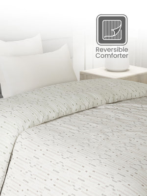100% Cotton Single Reversible Comforter, 144 TC Printed, Lumina Floret Collection