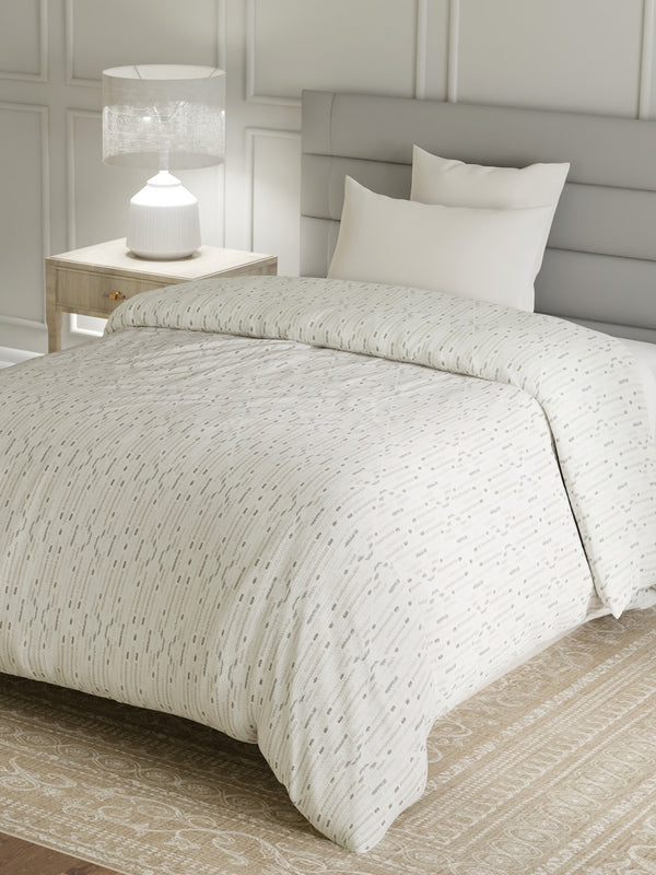 100% Cotton Single Reversible Comforter, 144 TC Printed, Lumina Floret Collection