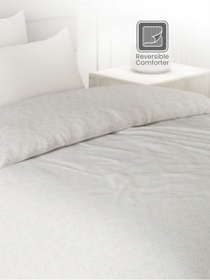 100% Cotton Single Reversible Comforter, 144 TC Printed, Lumina Floret Collection