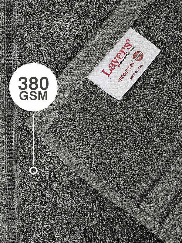 100% Cotton Bath Towel, 380 GSM, Pack of 1, True Care Collection