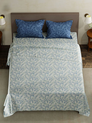 100% Cotton King Bedsheet Set, 120 TC Printed, Forever Collection
