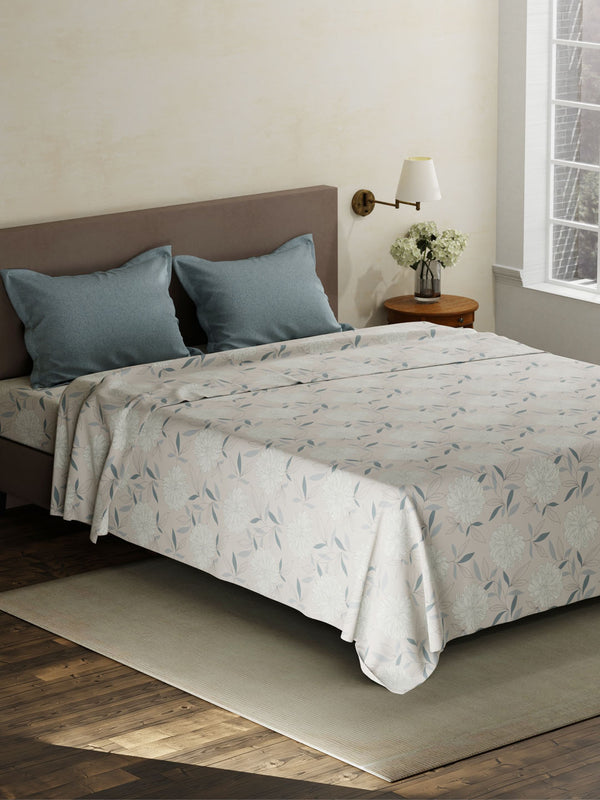100% Cotton King Bedsheet Set, 120 TC Printed, Forever Collection