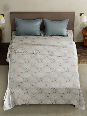 100% Cotton King Bedsheet Set, 120 TC Printed, Forever Collection