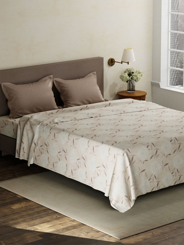 100% Cotton King Bedsheet Set, 120 TC Printed, Forever Collection