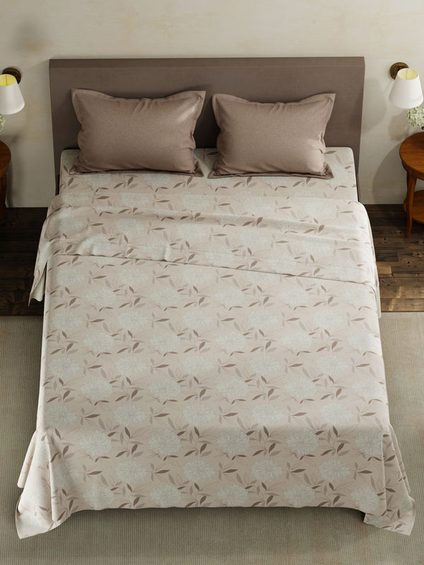 100% Cotton King Bedsheet Set, 120 TC Printed, Forever Collection