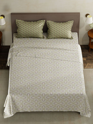 100% Cotton King Bedsheet Set, 120 TC Printed, Forever Collection