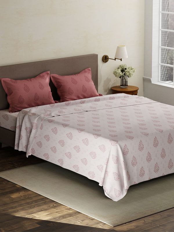 100% Cotton King Bedsheet Set, 120 TC Printed, Forever Collection