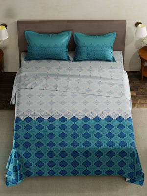 100% Cotton King Bedsheet Set, 120 TC Printed, Forever Collection