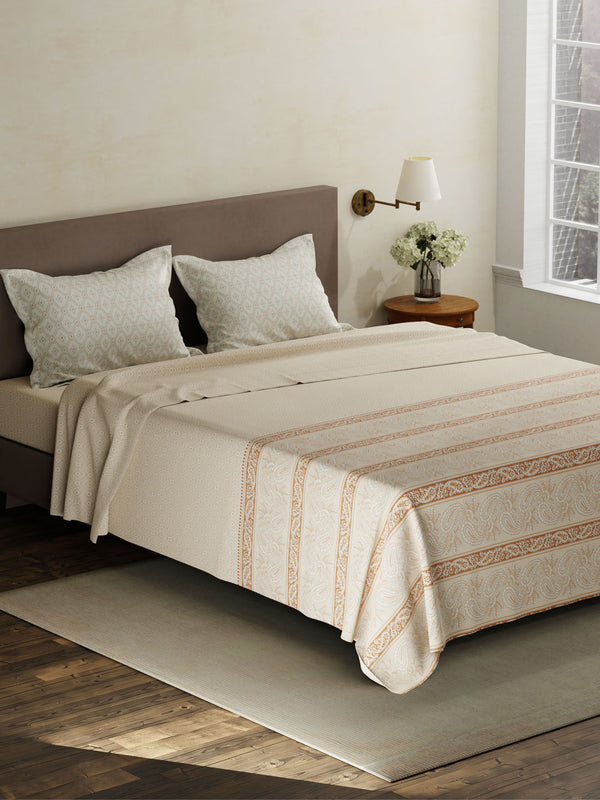 100% Cotton King Bedsheet Set, 120 TC Printed, Forever Collection