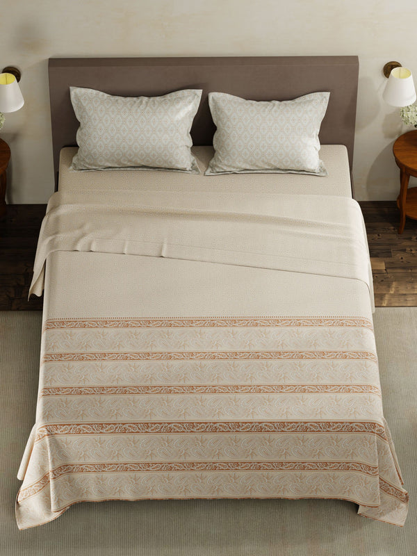 100% Cotton King Bedsheet Set, 120 TC Printed, Forever Collection