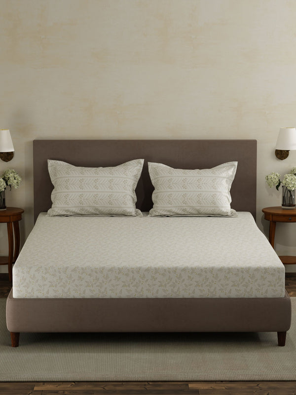 100% Cotton Double Bedsheet Set, 120 TC Printed, Forever Collection