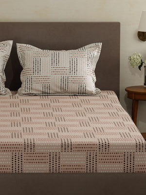 100% Cotton Double Bedsheet Set, 120 TC Printed, Forever Collection