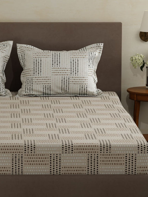100% Cotton Double Bedsheet Set, 120 TC Printed, Forever Collection