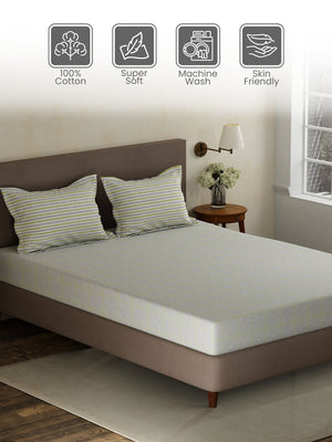 100% Cotton Double Bedsheet Set, 120 TC Printed, Forever Collection
