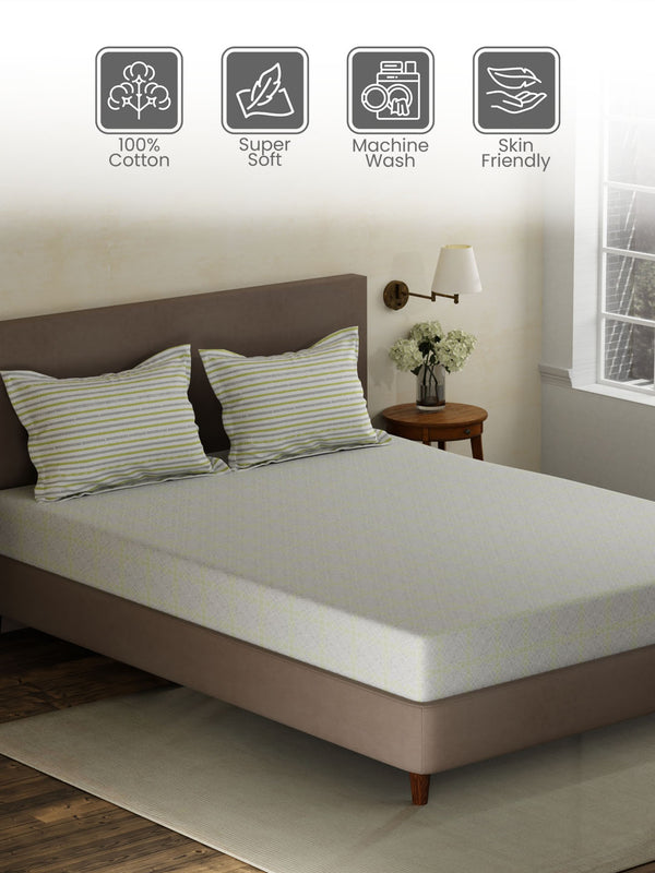 100% Cotton Double Bedsheet Set, 120 TC Printed, Forever Collection