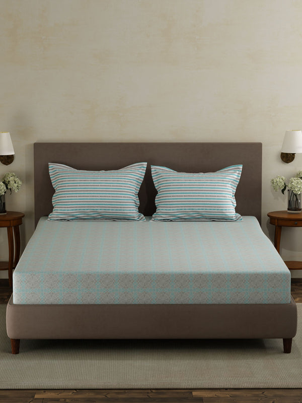 100% Cotton Double Bedsheet Set, 120 TC Printed, Forever Collection